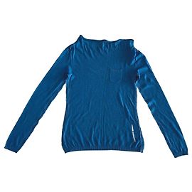 Blauer Pullover von Adolfo Dominguez mit Wasserfallausschnitt Größe S Blau