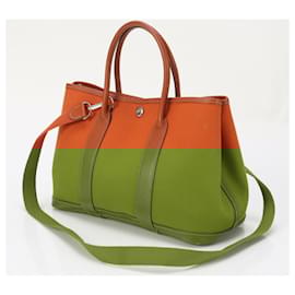 Hermès-Hermes Garden TPM 30 Leather Shoulder Bag for Men-Orange