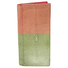 Bottega Veneta-Bottega Veneta Stingray Long Wallet-Red,Orange