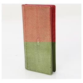 Bottega Veneta-Bottega Veneta Stingray Long Wallet-Red,Orange