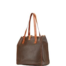 Céline-Celine Macadam Tote Bag-Brown