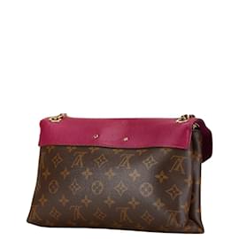 Louis Vuitton-Louis Vuitton Monogram Pallas Chain Shoulder Bag-Brown,Other,Purple
