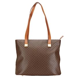 Céline-Celine Macadam Tote Bag-Brown