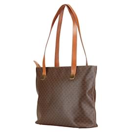 Céline-Celine Macadam Tote Bag-Brown