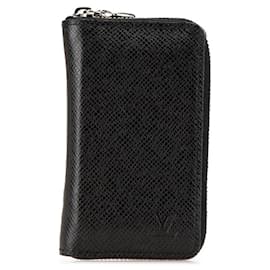 Louis Vuitton-Louis Vuitton Taiga Zippy Coin Purse Case-Black,Grey