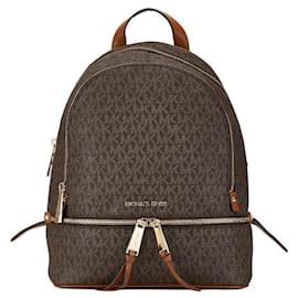 Michael Kors Monogram Backpack Brown Brown