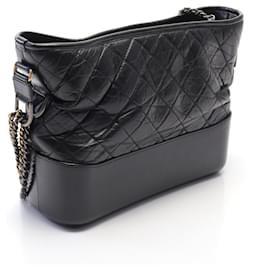 Chanel-Chanel Gabrielle Small Hobo Leather Bag-Black