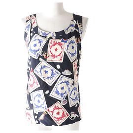 Top sin mangas Chanel COCO Mark Button Negro