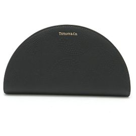 Clutch de couro meia-lua Tiffany & Co Preto