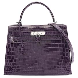 Hermès-Sac à main Hermes Kelly Améthyste Violet-Violet