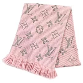 Louis Vuitton-Louis Vuitton Logo Mania Shine Scarf-Pink