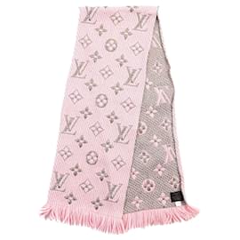 Louis Vuitton-Louis Vuitton Logo Mania Shine Scarf-Pink