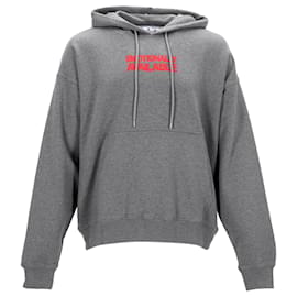 Off White-Off-White Hoodie grey with print-Grey