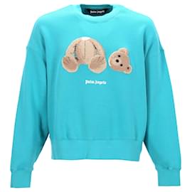 Palm Angels-Palm Angels Bear Crewneck-Blue