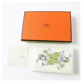 Hermès-Porte-cartes Hermes Calvi Veau Swift Ivoire-Blanc