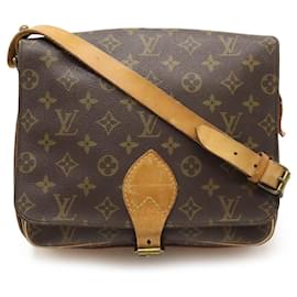 Louis Vuitton-Louis Vuitton Monogram Cartouchiere Shoulder Bag -Brown