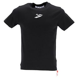 Off White Camiseta de algodão preta com logo Off-White Preto