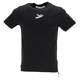 Off White-T-shirt en coton noir avec logo Off-White-Noir