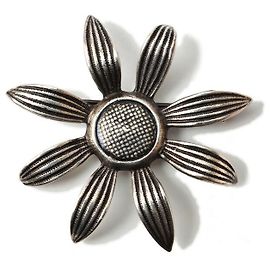 Yves Saint Laurent Spilla Fiore Argento Vintage Saint Laurent Argento Metallico