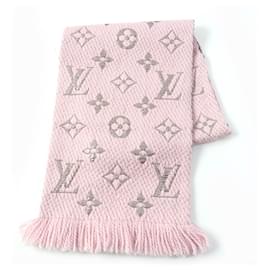 Louis Vuitton-Louis Vuitton Logomania Shine Wool Silk Scarf M70466-Pink