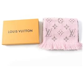 Louis Vuitton-Louis Vuitton Logomania Shine Wool Silk Scarf M70466-Pink