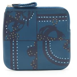 Hermès-Pochette Multi Vaux Swift Hermes Bleu Profond-Bleu