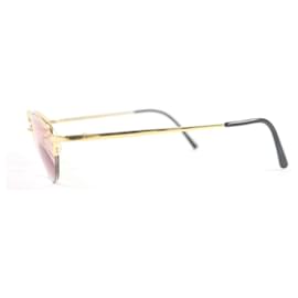 Chanel-Chanel COCO Mark Gradient Lens Sunglasses-Golden,Metallic