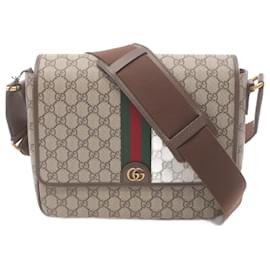 Gucci-Bolsa mensageiro média Gucci Ophidia GG Supreme-Marrom,Bege