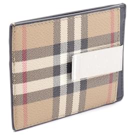 Burberry-Burberry Check Card Case PVC Leather-Brown,Beige