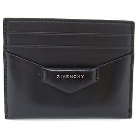 Givenchy Leather Card Case Black Black