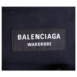 Camiseta con logo de código de barras Balenciaga Azul