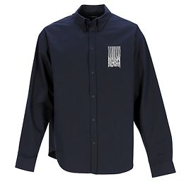 Camiseta con logo de código de barras Balenciaga Azul