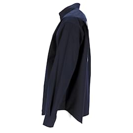 Balenciaga-Balenciaga Barcode Logo Shirt-Blue