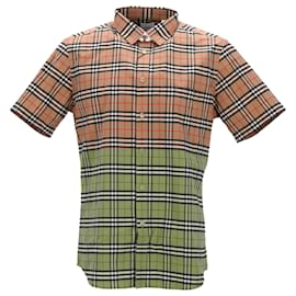 Burberry-Burberry Checked Shirt-Brown,Beige