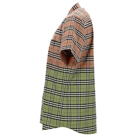 Burberry-Burberry Checked Shirt-Brown,Beige