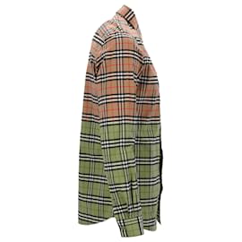Burberry-Burberry Checked Shirt Longsleeves-Brown,Beige