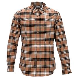 Camicia a quadri Burberry a maniche lunghe Marrone Beige