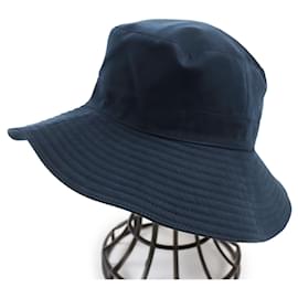 Hermès-Chapéu bucket de nylon HERMES azul marinho 57-Azul