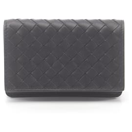 Bottega Veneta-Bottega Veneta Leather Card Case Black-Black