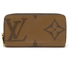 Louis Vuitton-Louis Vuitton Monogram Giant Reverse Zippy Wallet Brown M69353-Brown