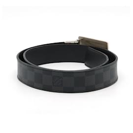 Louis Vuitton-Cinto reversível Damier Graphite Louis Vuitton M9632V-Preto