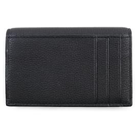 Bottega Veneta-Bottega Veneta Leather Card Case Black Gold-Black