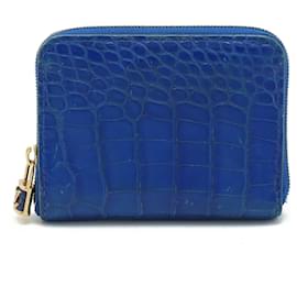 Louis Vuitton-Louis Vuitton Crocodile Zippy Coin Purse N96069-Blue
