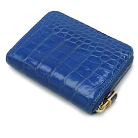 Louis Vuitton-Louis Vuitton Crocodile Zippy Coin Purse N96069-Blue