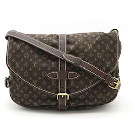 Louis Vuitton-Louis Vuitton Monogram Mini Lin Saumur 30 Shoulder Bag-Brown