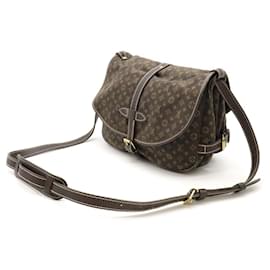 Louis Vuitton-Louis Vuitton Monogram Mini Lin Saumur 30 Shoulder Bag-Brown