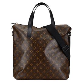 Bolsa tote Kitan Monogram Macassar Louis Vuitton Marrom