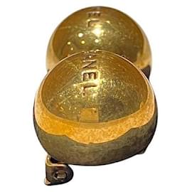 Chanel-Chanel Ball Motif Earrings Clip 98P-Golden,Metallic