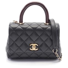 Chanel-Chanel Coco Handle XXS Top Handle Bag Exotic Leather-Black