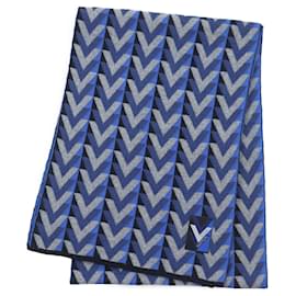 Louis Vuitton-Cachecol de lã Louis Vuitton M70301-Cinza